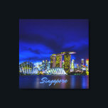 Toile Singapore City Skyline La Nuit<br><div class="desc">Singapore City Skyline La Nuit</div>
