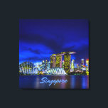 Toile Singapore City Skyline La Nuit<br><div class="desc">Singapore City Skyline La Nuit</div>