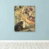 Toile Singe araignée à face rouge de Louis Sargent (Insitu (Plancher de Bois))