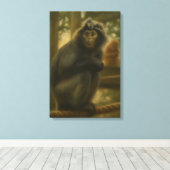 Toile Singe contemplatif - Serene Wildlife Art (Insitu (Plancher de Bois))