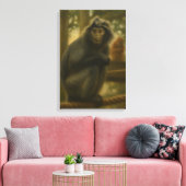 Toile Singe contemplatif - Serene Wildlife Art (Insitu(Salon))