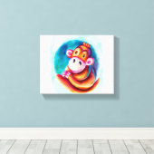 Toile Singe Dans L'Espace (Insitu (Plancher de Bois))