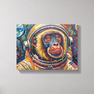TOILE SINGE DANS L'ESPACE