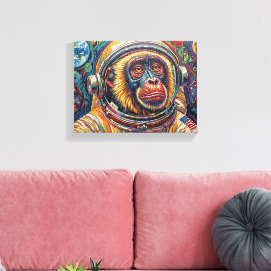 TOILE SINGE DANS L'ESPACE (Insitu(Salon))