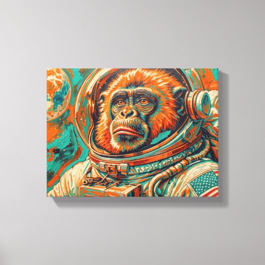TOILE SINGE DANS L'ESPACE 8 (Recto)
