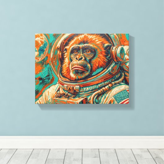 TOILE SINGE DANS L'ESPACE 8 (Insitu (Plancher de Bois))