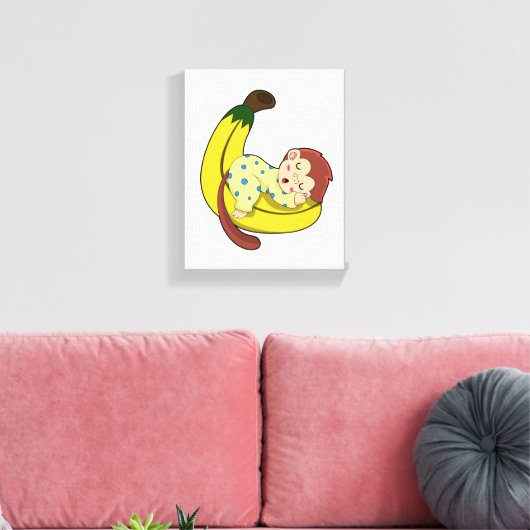 Toile Singe dormant dans le pyjama (Insitu(Salon))