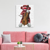Toile Singe et cello (Insitu(Salon))