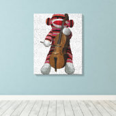 Toile Singe et cello (Insitu (Plancher de Bois))