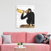 Toile Singe Jouant à la trompette (Insitu(Salon))