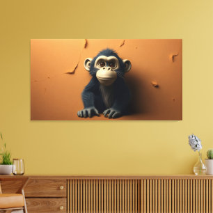 Toile Singe noir