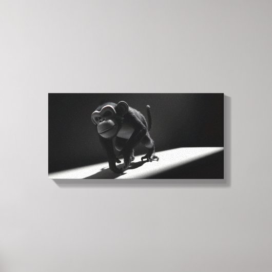 Toile Singe noir et blanc (Recto)