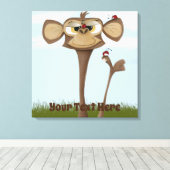 Toile Singe ridicule et coccinelles (Insitu (Plancher de Bois))