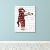 Toile Singe-Sock Jouer Trumpet (Insitu (Plancher de Bois))