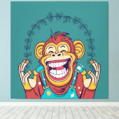 Toile Singe souriant (Insitu (Plancher de Bois))