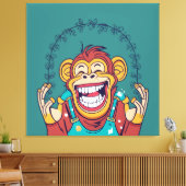 Toile Singe souriant (Insitu(Salon))