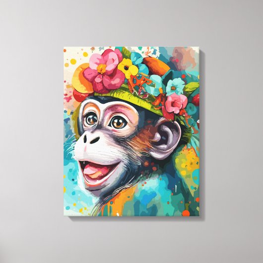 Toile Singe souriant (Recto)