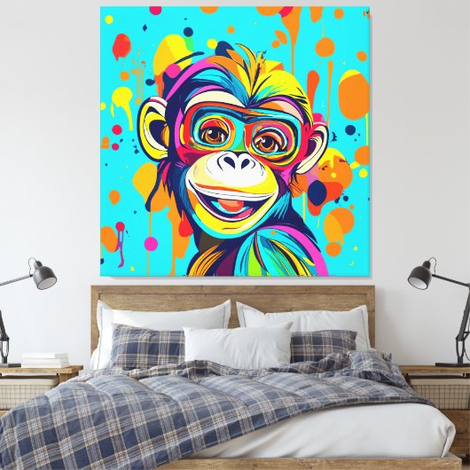 Toile Singe souriant (Insitu(Chambre))