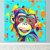 Toile Singe souriant (Insitu (Plancher de Bois))