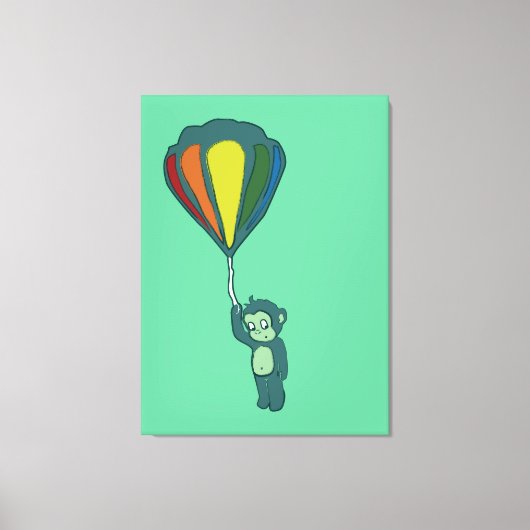 Toile singe volant : montgolfière (Recto)