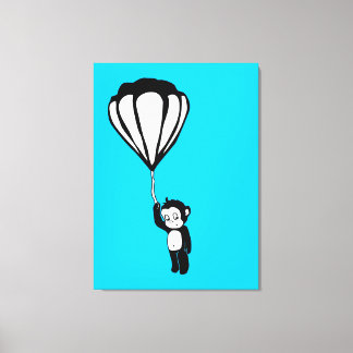 Toile singe volant : montgolfière