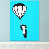 Toile singe volant : montgolfière (Insitu (Plancher de Bois))