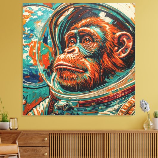 TOILE SINGES DANS L'ESPACE (Insitu(Salon))