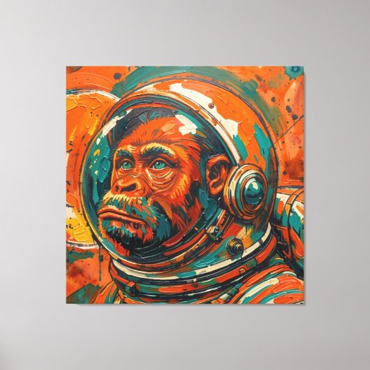 TOILE SINGES DANS L'ESPACE-2 (Recto)