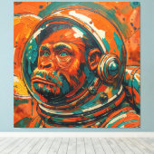 TOILE SINGES DANS L'ESPACE-2 (Insitu (Plancher de Bois))