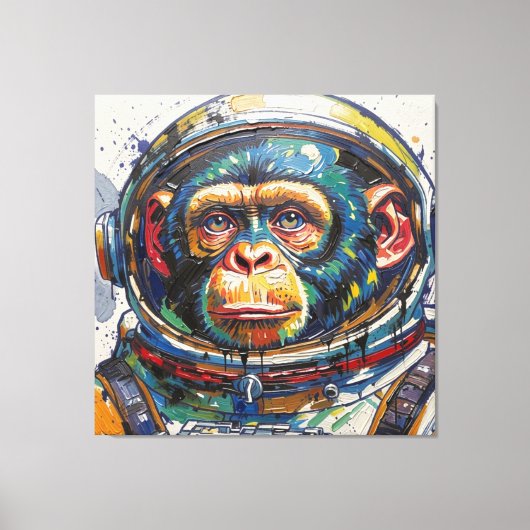 TOILE SINGES DANS L'ESPACE-3 (Recto)