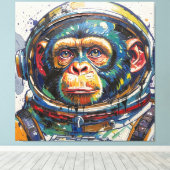 TOILE SINGES DANS L'ESPACE-3 (Insitu (Plancher de Bois))