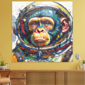 TOILE SINGES DANS L'ESPACE-3 (Insitu(Salon))