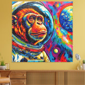 TOILE SINGES DANS L'ESPACE-4 (Insitu(Salon))