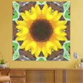 Toile Single Sunflower with Mint Leaves (Insitu(Salon))