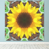 Toile Single Sunflower with Mint Leaves (Insitu (Plancher de Bois))