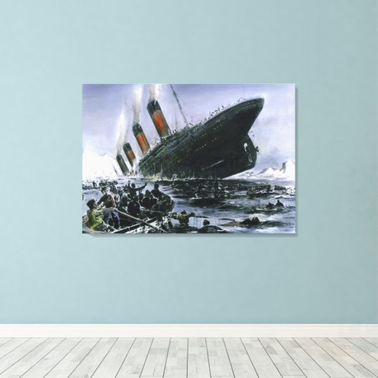 Toile Sinking RMS Titanic (Insitu (Plancher de Bois))