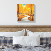 Toile Sinuant à travers la forêt dorée (Insitu(Chambre))