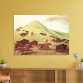 Toile Sioux Indians hunting buffalo, 1835 (Insitu(Salon))