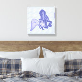 Toile Sirène assise bleue (Insitu(Chambre))