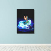 Toile Sirène avec dauphin (Insitu (Plancher de Bois))