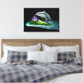 Toile Sirène avec dauphins (Insitu(Chambre))