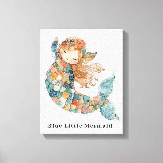 Toile Sirène bleue (Recto)
