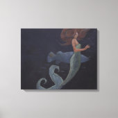 Toile Sirène et poisson bleu (Recto)