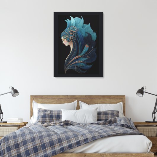 TOILE SIRÈNE NOIR #2 (Insitu(Chambre))