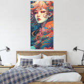 Toile Sirène océanique futuriste (Insitu(Chambre))