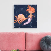 Toile Sirène pieuvre capricieuse (Insitu(Salon))