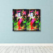 Toile sirène rouge fête (Insitu (Plancher de Bois))