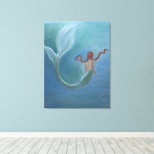 Toile Sirène sous l'eau (Insitu (Plancher de Bois))