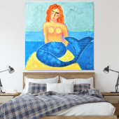 Toile Sirène sur la peinture numérique Abstraite rock (Insitu(Chambre))