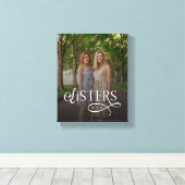 Toile Sisters Photo Personalized Monogram (Insitu (Plancher de Bois))